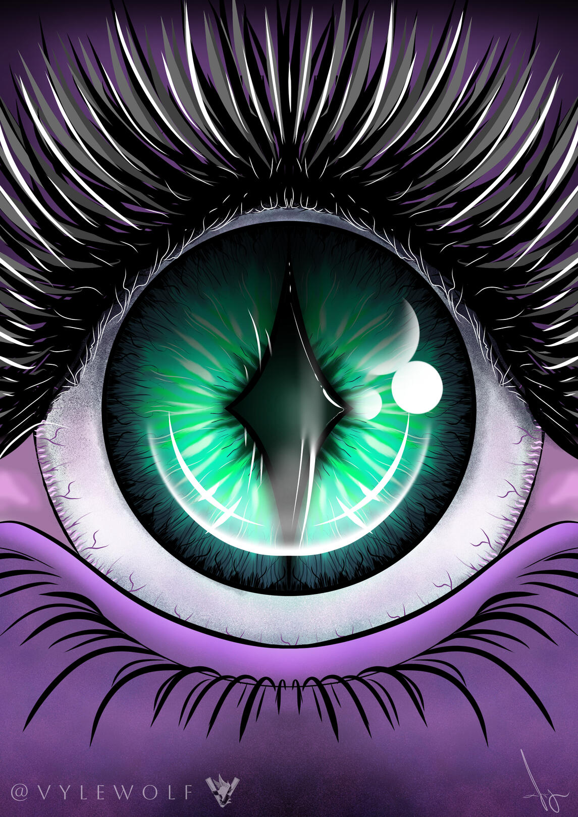 A beautiful blue-green eye gazes directly at the viewer, its color shifting subtly between the cool depths of the ocean and the calm clarity of a forgotten forest. Flecks of emerald and turquoise glimmer near the pupil...